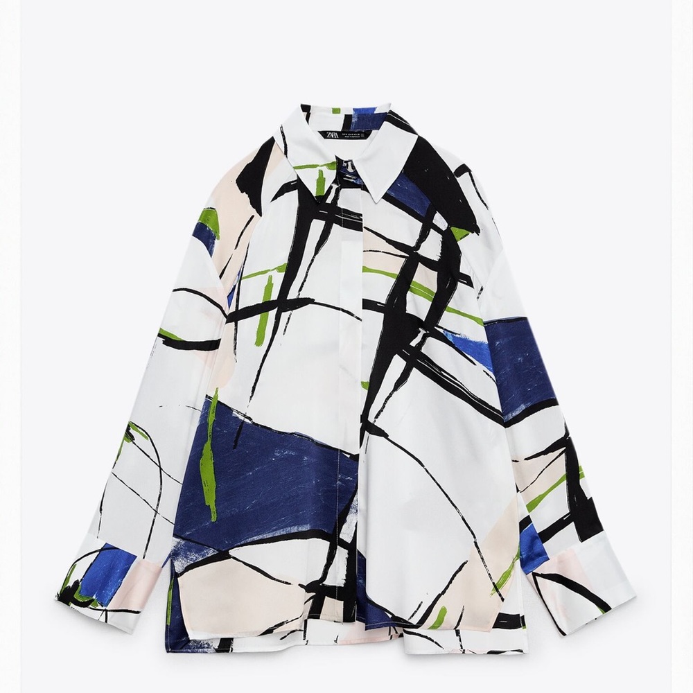 Zara satin shirt
